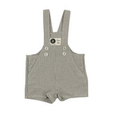 Lurex Check Cross Shoulder Strap Short Overalls
