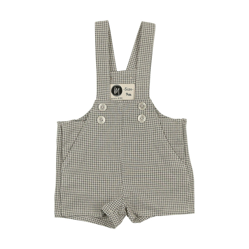 Lurex Check Cross Shoulder Strap Short Overalls