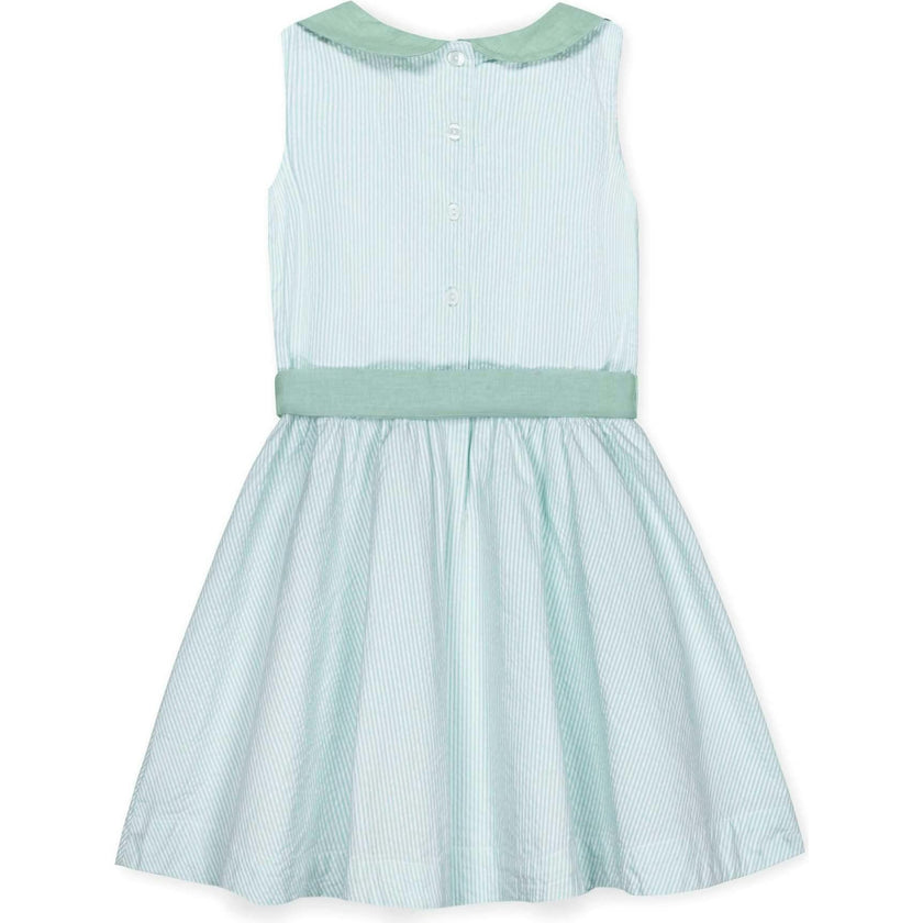 Organic Peter Pan Collar Seersucker Dress