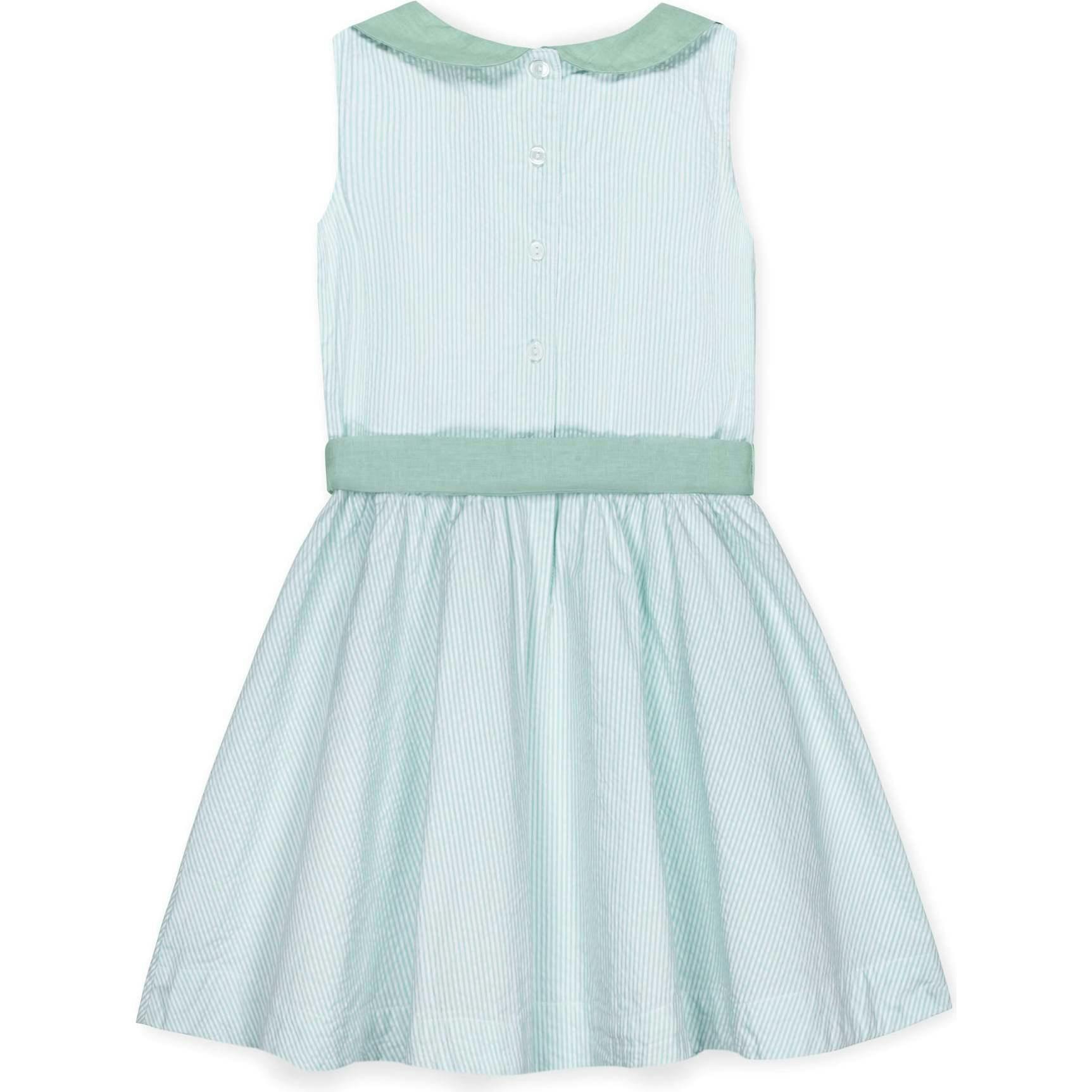 Organic Peter Pan Collar Seersucker Dress
