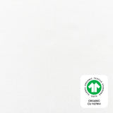 Mini Crib Sheet in GOTS Certified Organic Brushed Cotton in Bright White