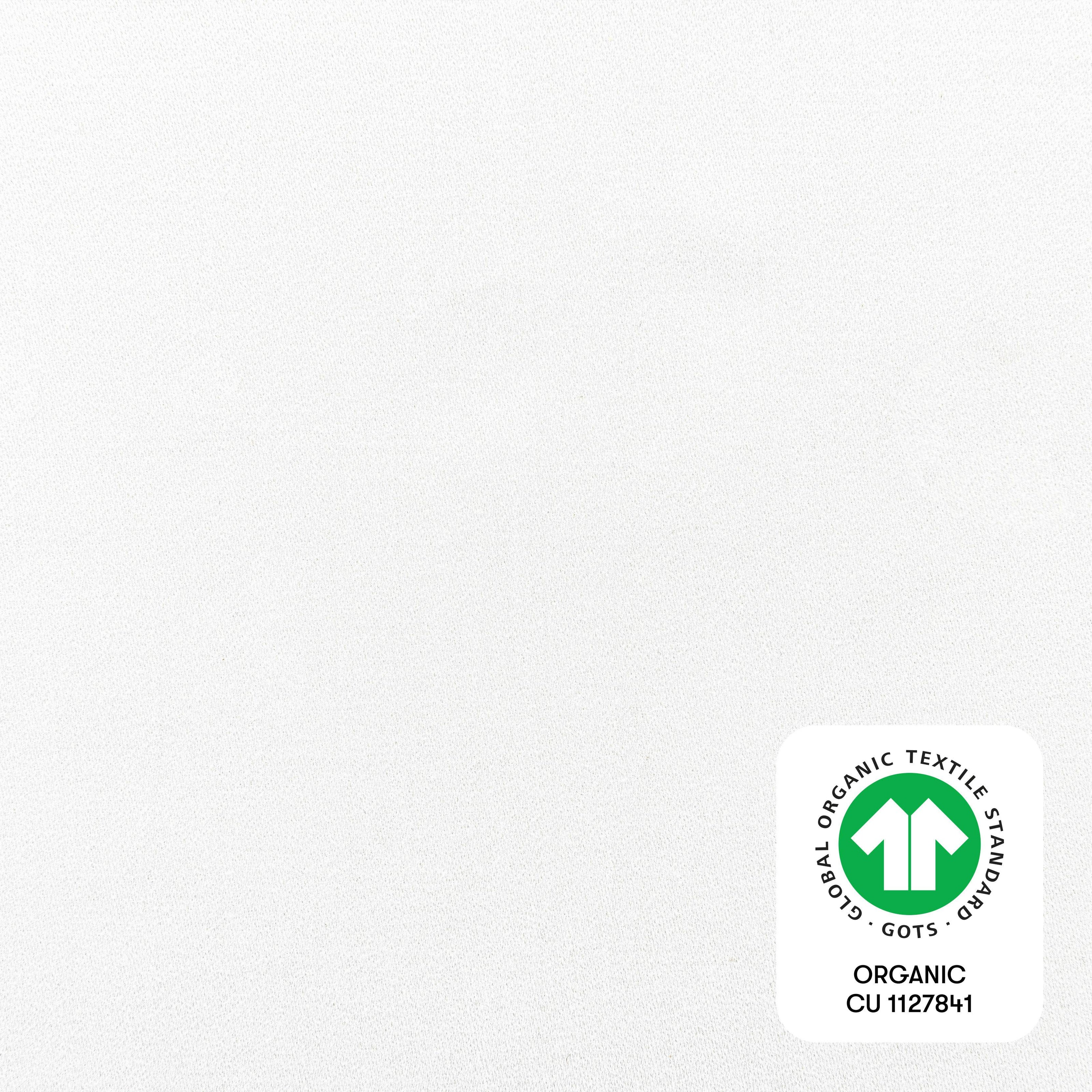 Mini Crib Sheet in GOTS Certified Organic Brushed Cotton in Bright White