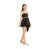 Black Elowen Asymmetrical Sweetheart Dress