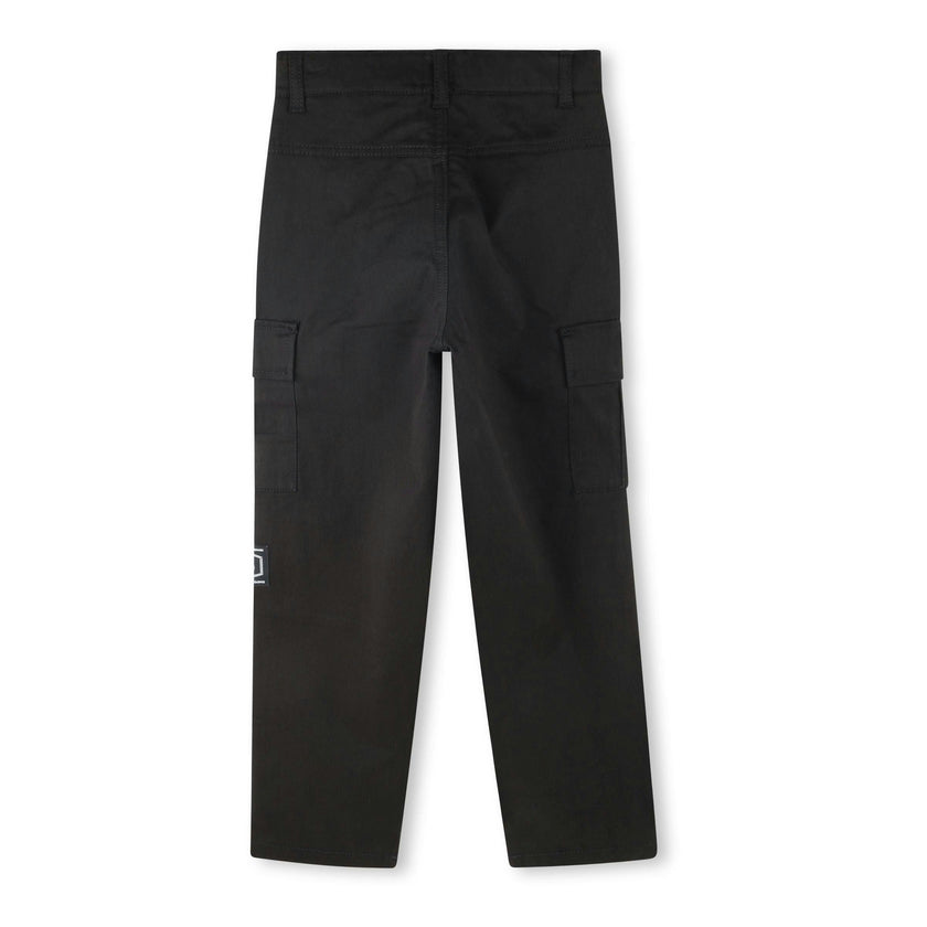 Black Logo Cargo Pants