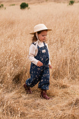 Overall Romper in Midnight Bandana