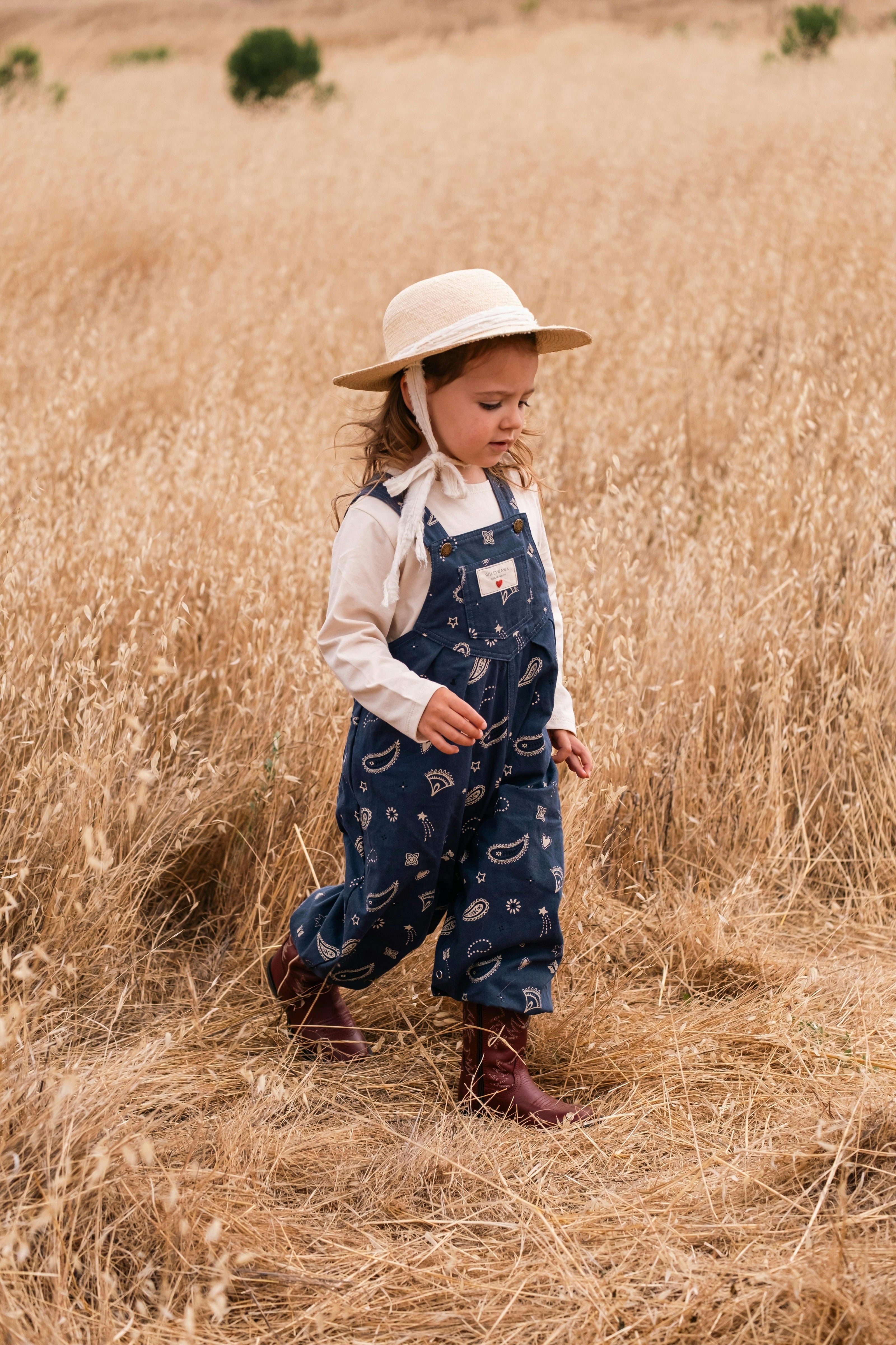 Overall Romper in Midnight Bandana