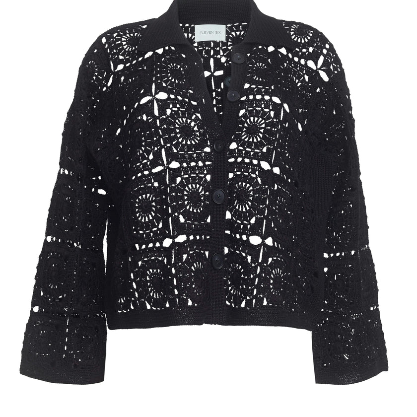 TASHA CROP JACKET | BLACK
