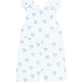 Blue Heart Print Romper