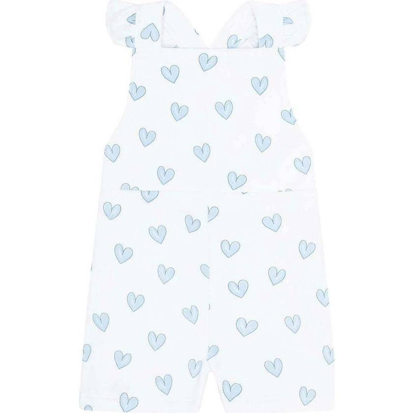 Blue Heart Print Romper