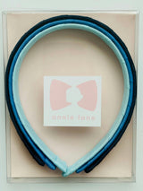 Set of three headbands - navy, capri blue, light blue
