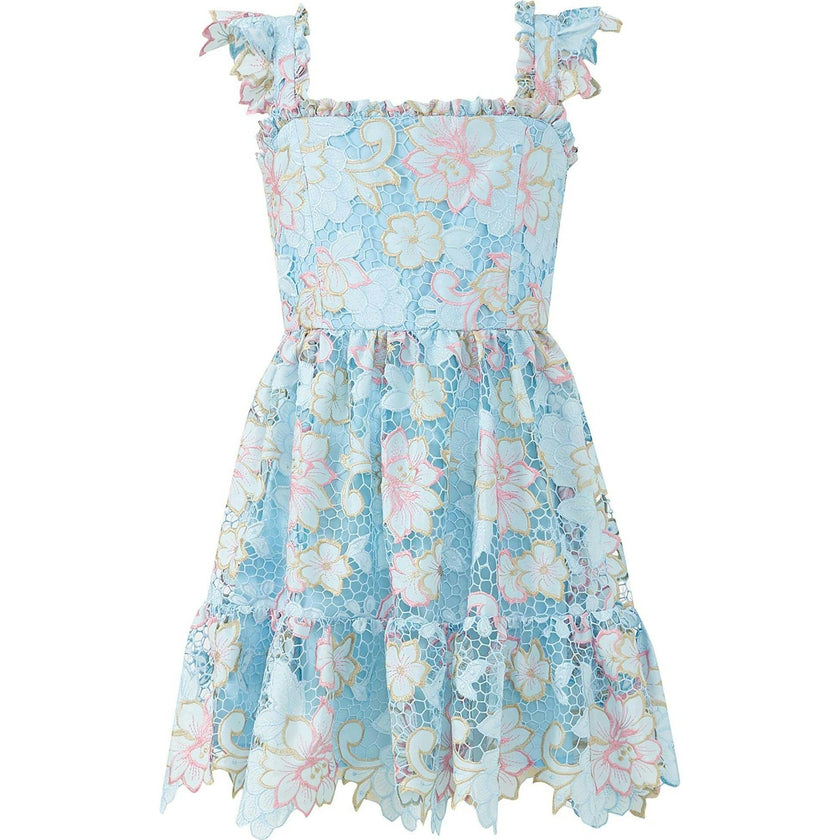 Lilia Embroidered Mini Dress