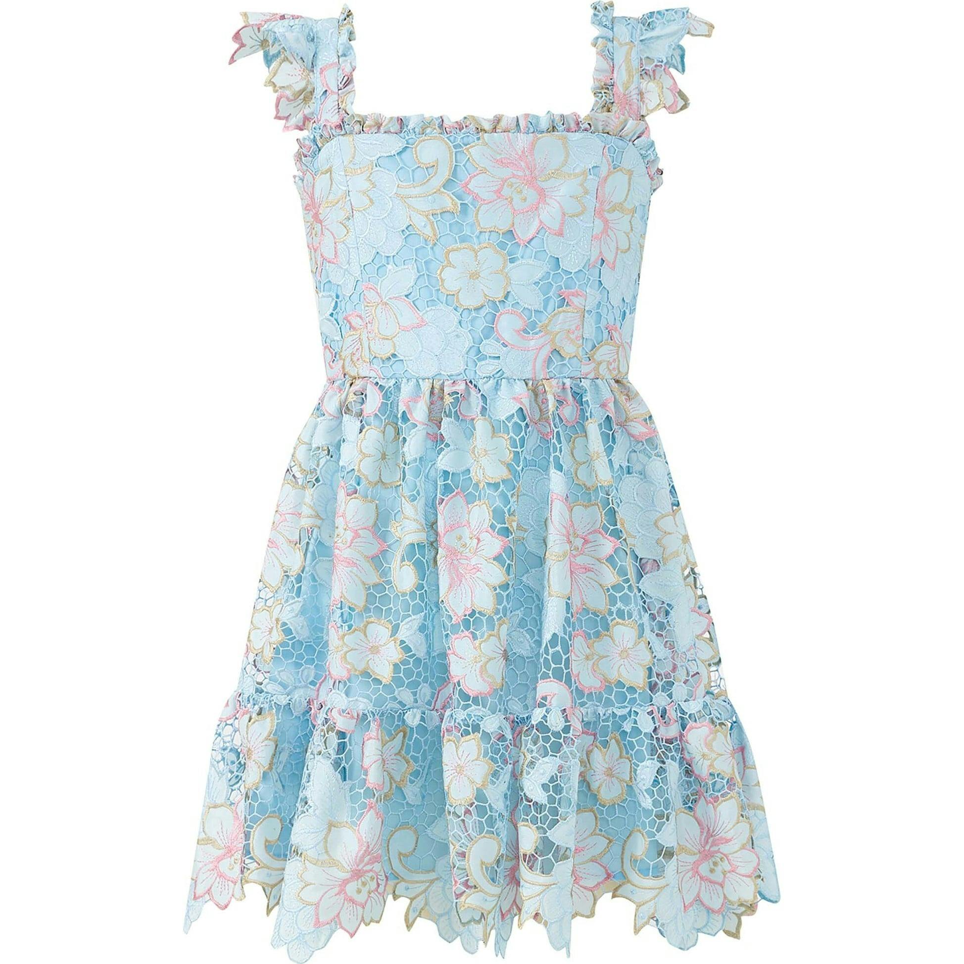 Lilia Embroidered Mini Dress