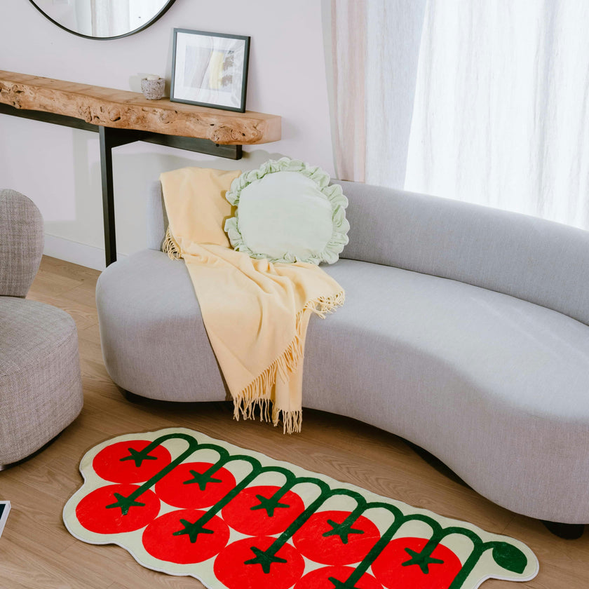 Irregular Tomato Runner Rug by Johann Banta