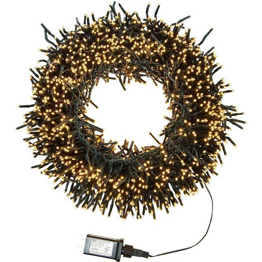 2000-Light 65-Foot Cluster Garland with Classic White LED  Lights