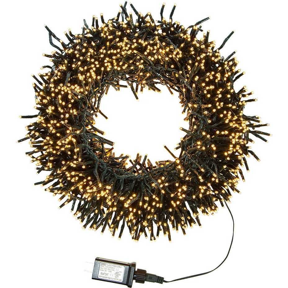 2000-Light 65-Foot Cluster Garland with Classic White LED  Lights
