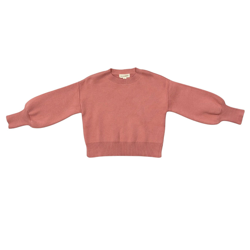 Girls Soft Fit Sweater in Terra Rose