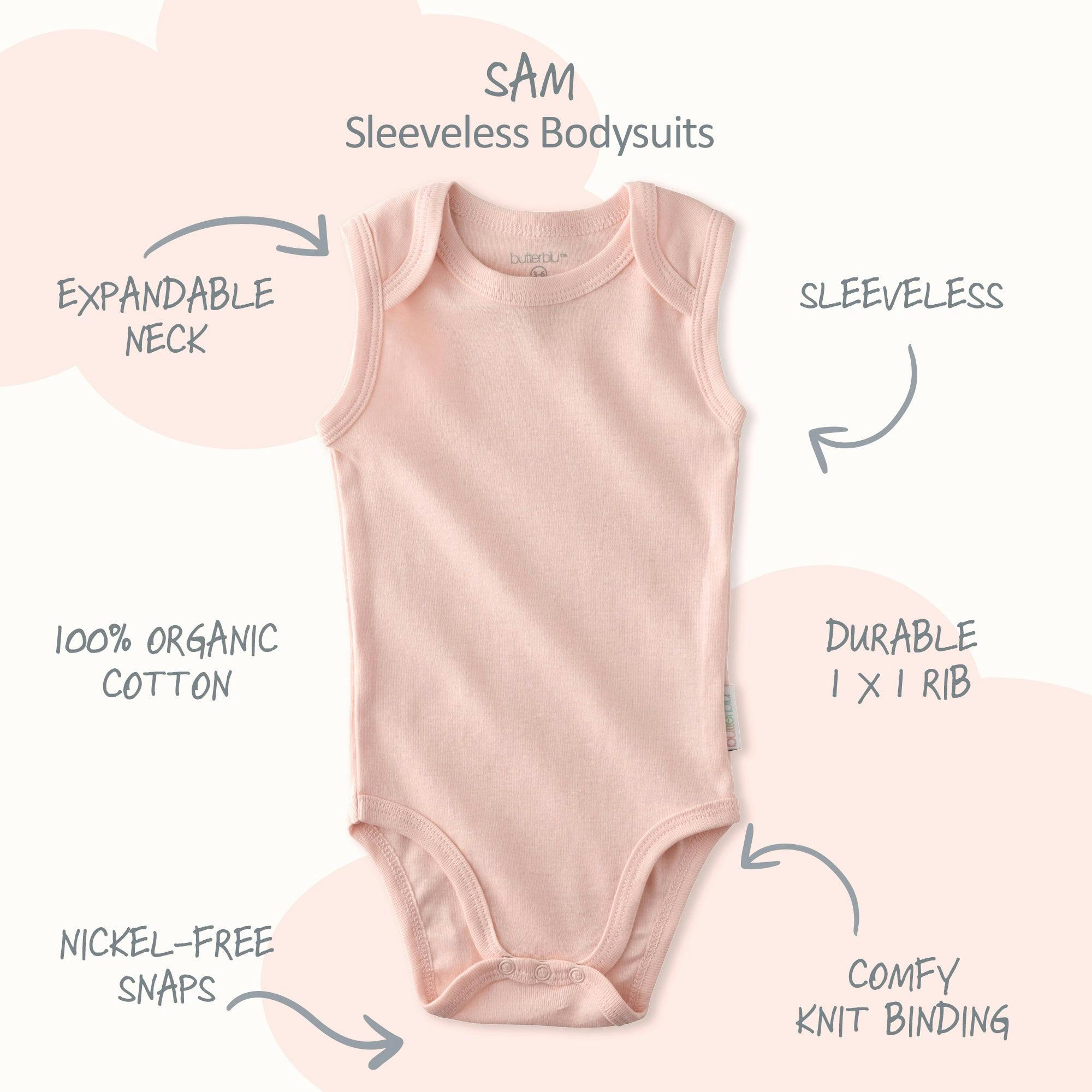 SAM 5-Pack Sleeveless Bodysuits