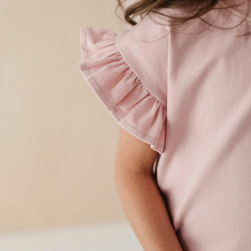 Girl's Ruffle Sleeve Top