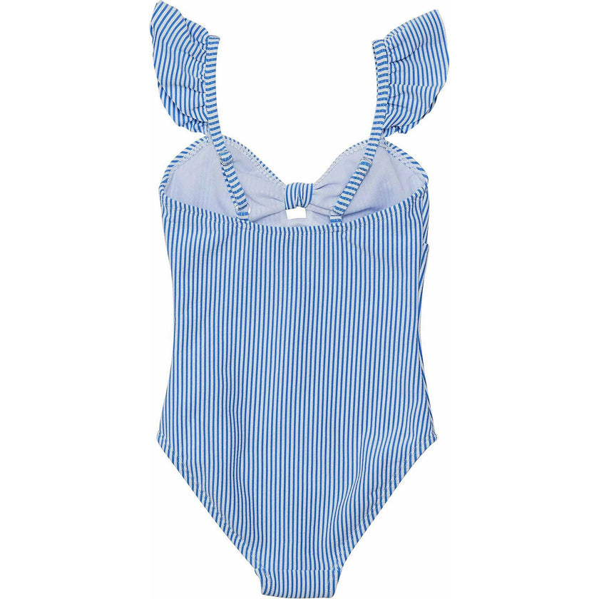 UPF50+ Frill Shoulder Front Knot Swimsuit
