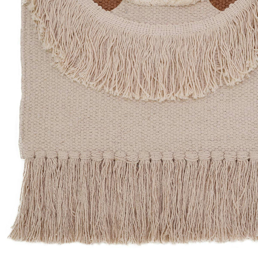 Hand-Woven Fringed Wall Hanging