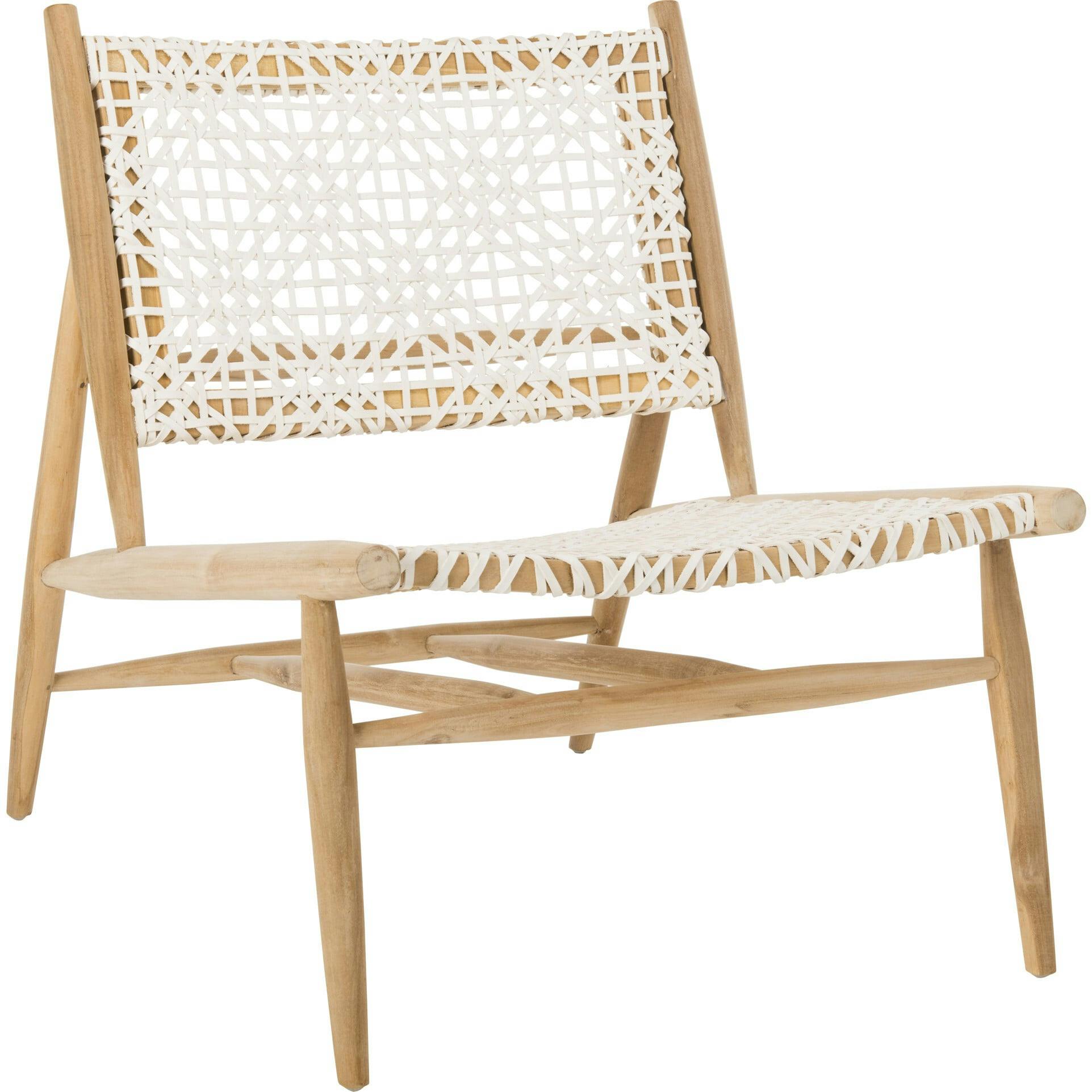 Bandelier Leather Weave Accent Chair