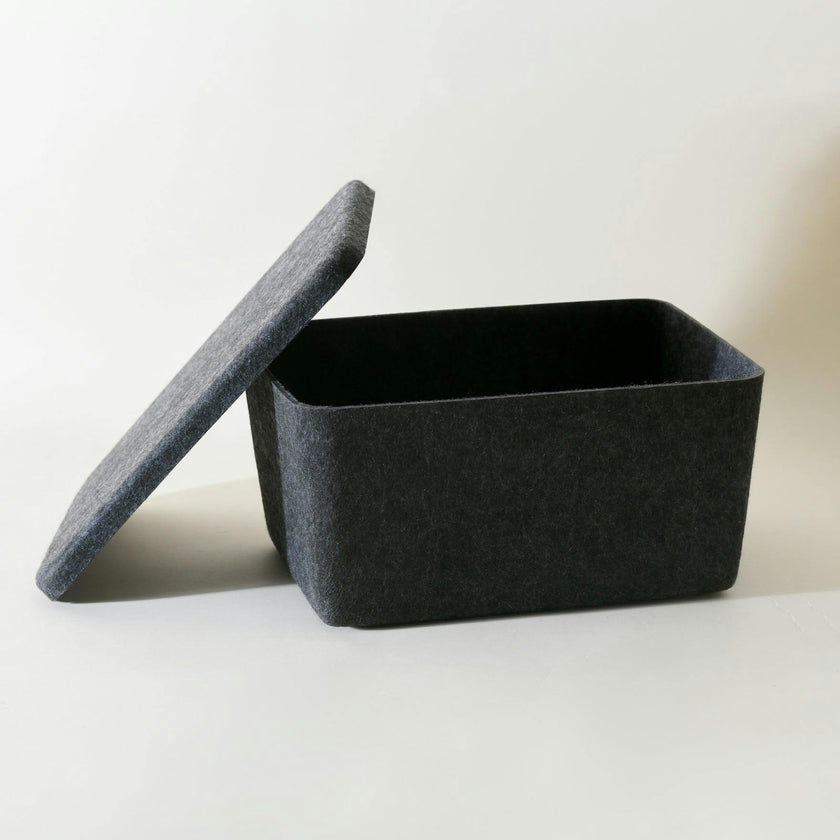 The Sculpted Bin - Wide with Lid