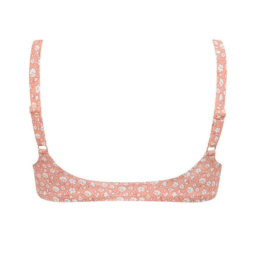 womens melone floral scoop neck bikini top