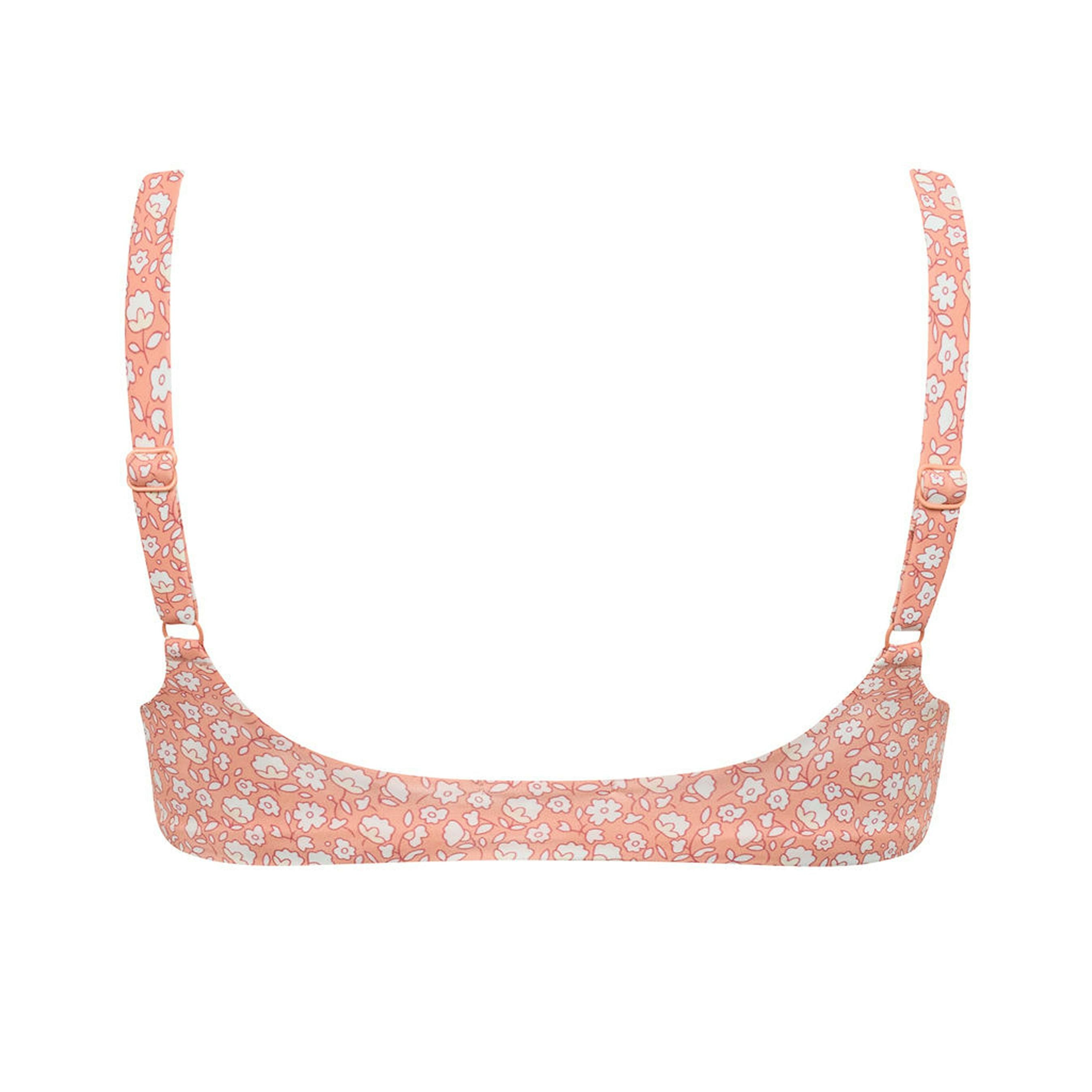 womens melone floral scoop neck bikini top