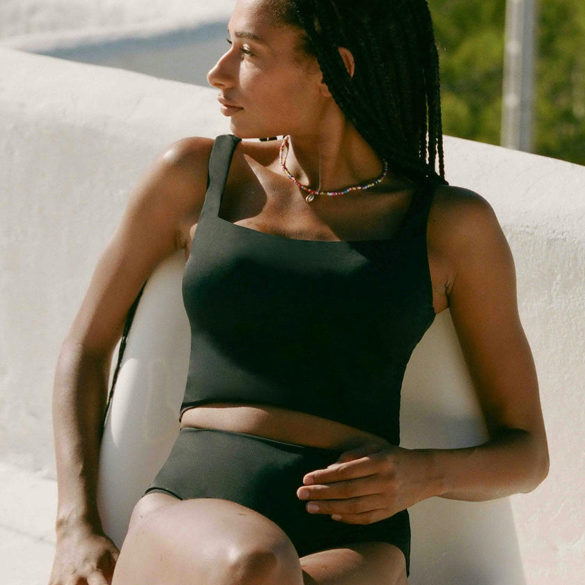 The Siren Swim Tank - Flat - Black