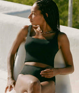 The Siren Swim Tank - Flat - Black