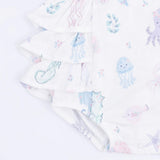 Floral Sea Creatures - Ruffle Sunsuit