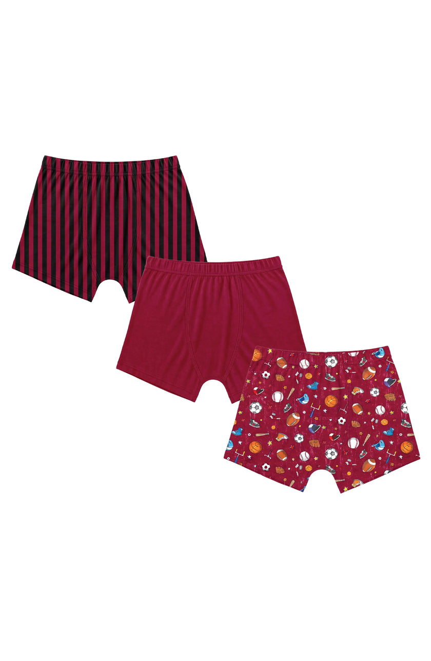 3 Pcs Set Boys Boxer Briefs - Sports