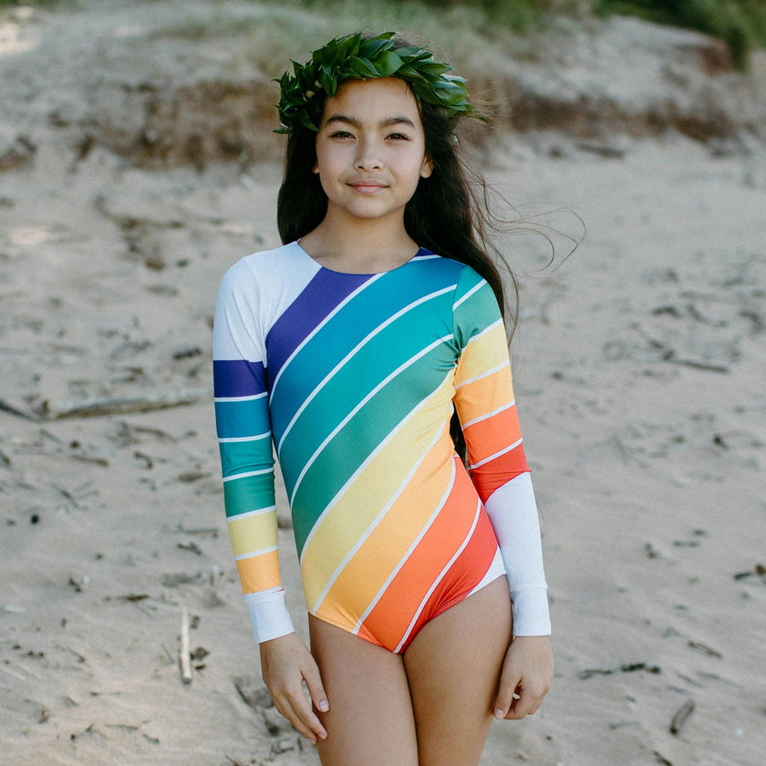 Forever Summer Rainbow One Piece Long Sleeve