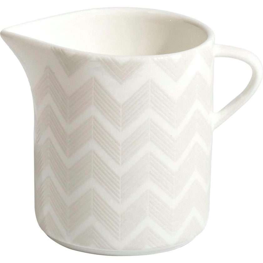 Creamer Zig Zag  White Diam. 3.5"