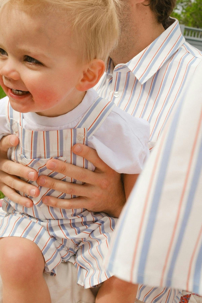 Baby Boys Alex Overalls in Heritage Stripe