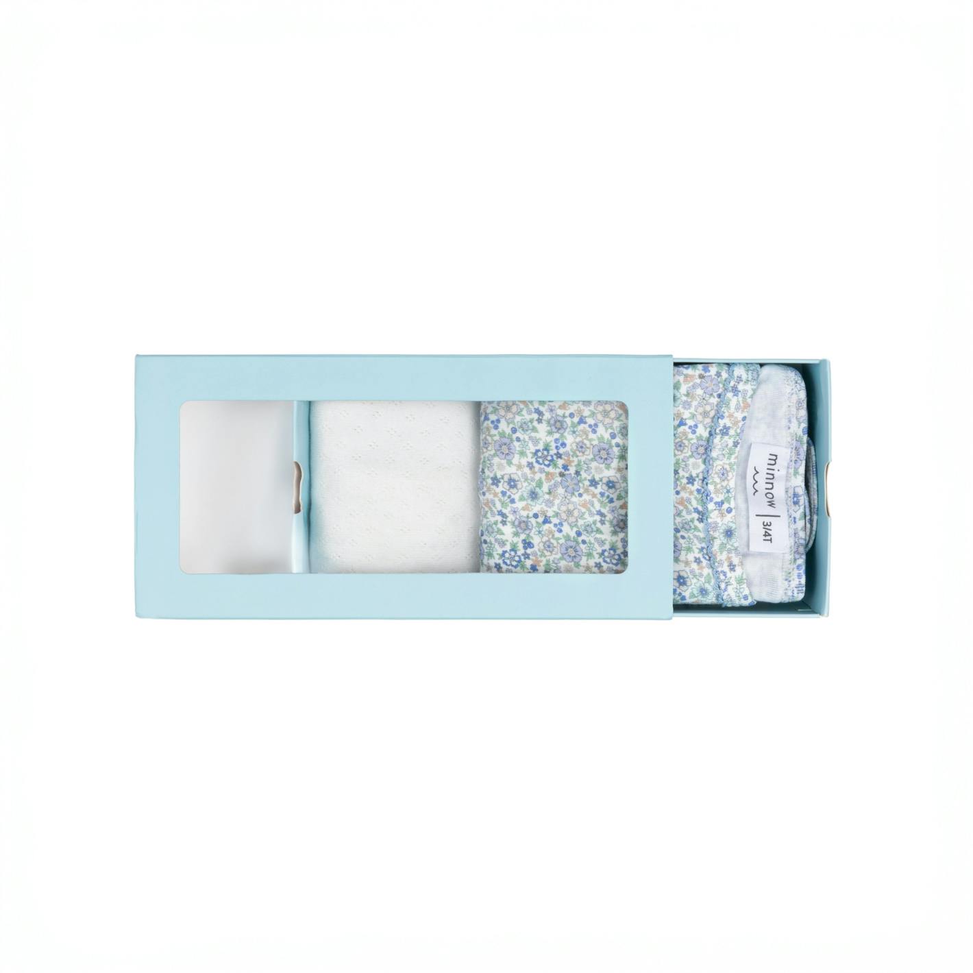 girls white and slate floral tank 2-pack