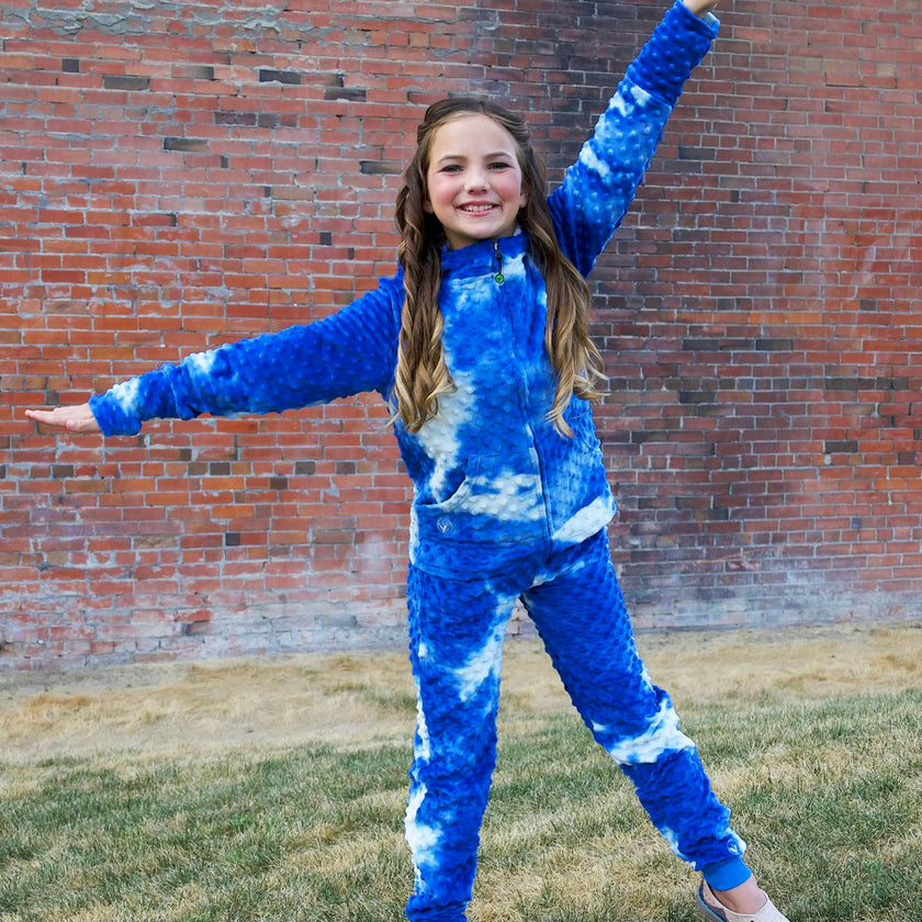 Minky Bubble Zip Hoodie - Tie Dye