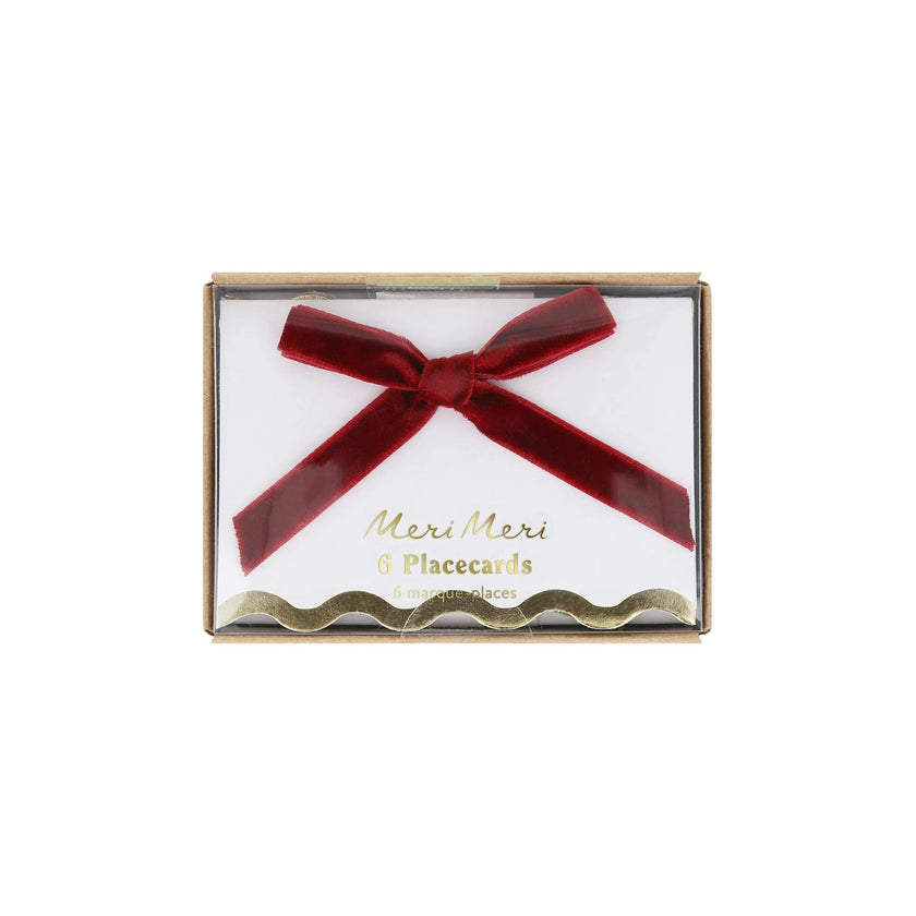 Thanksgiving Velvet Bow Place Cards