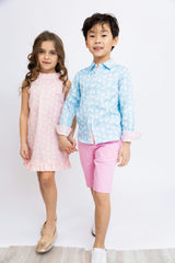 Bunnies in Blue Shirt in Long Sleeves