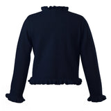 Jeweled Button Frilled Cardigan