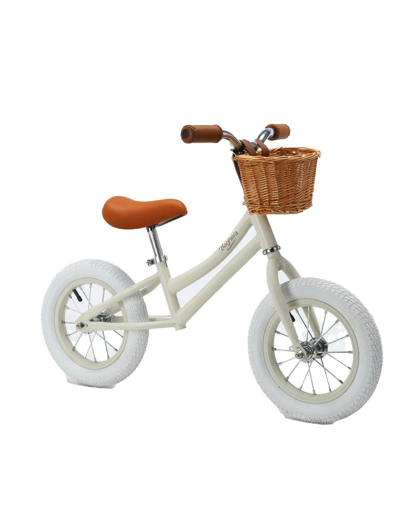 Bicycle BALANCE BIKE Ivory White + Helmet