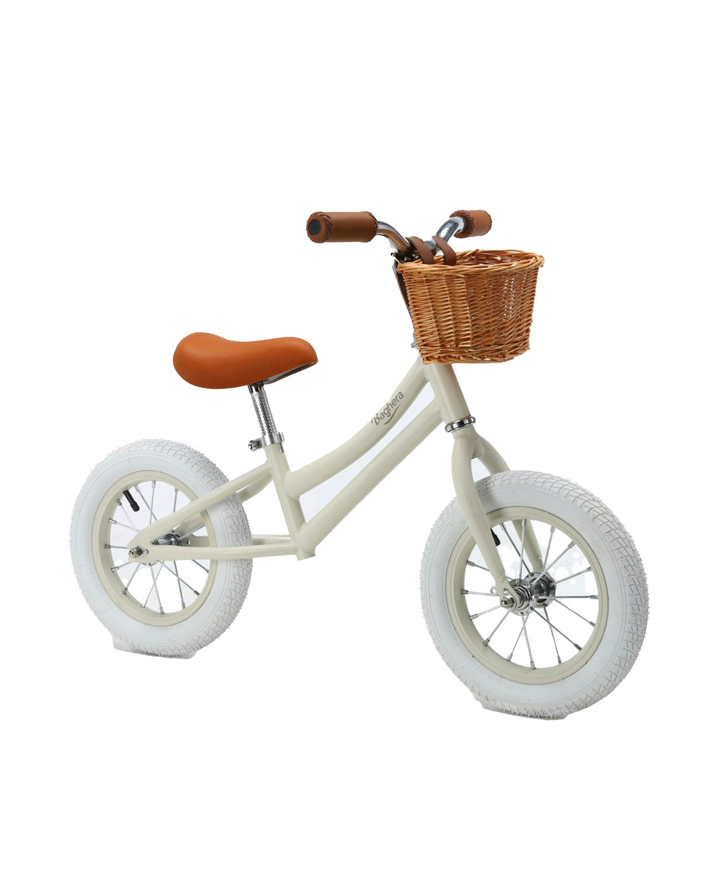 Bicycle BALANCE BIKE Ivory White + Helmet