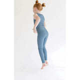 Ribbed Longline Crop, Blue