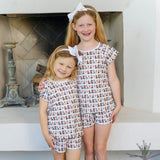 Emery Girls' Short Set - Western Pups
