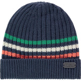 Rib Knit Stripped Beanie
