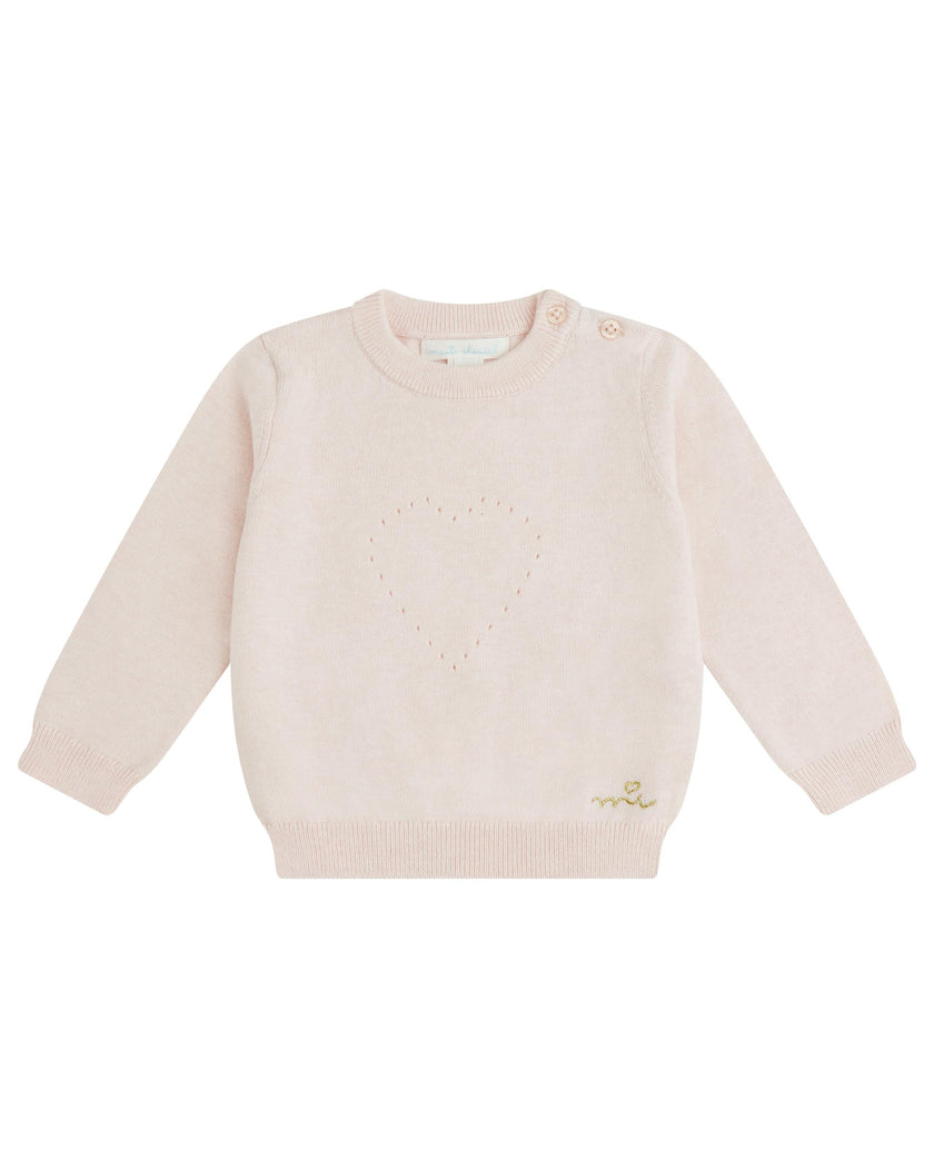 Pointelle Heart Crawler Set - Pink