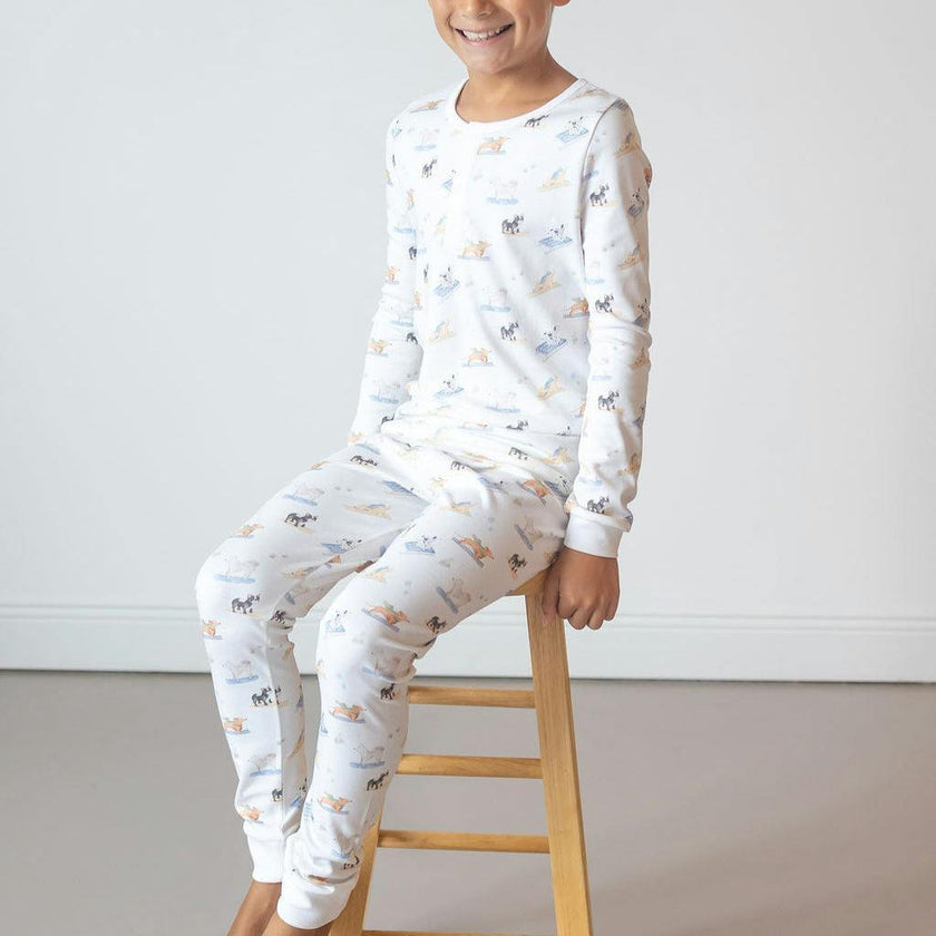 Ski Pups Boy Pima Long Pajama Set