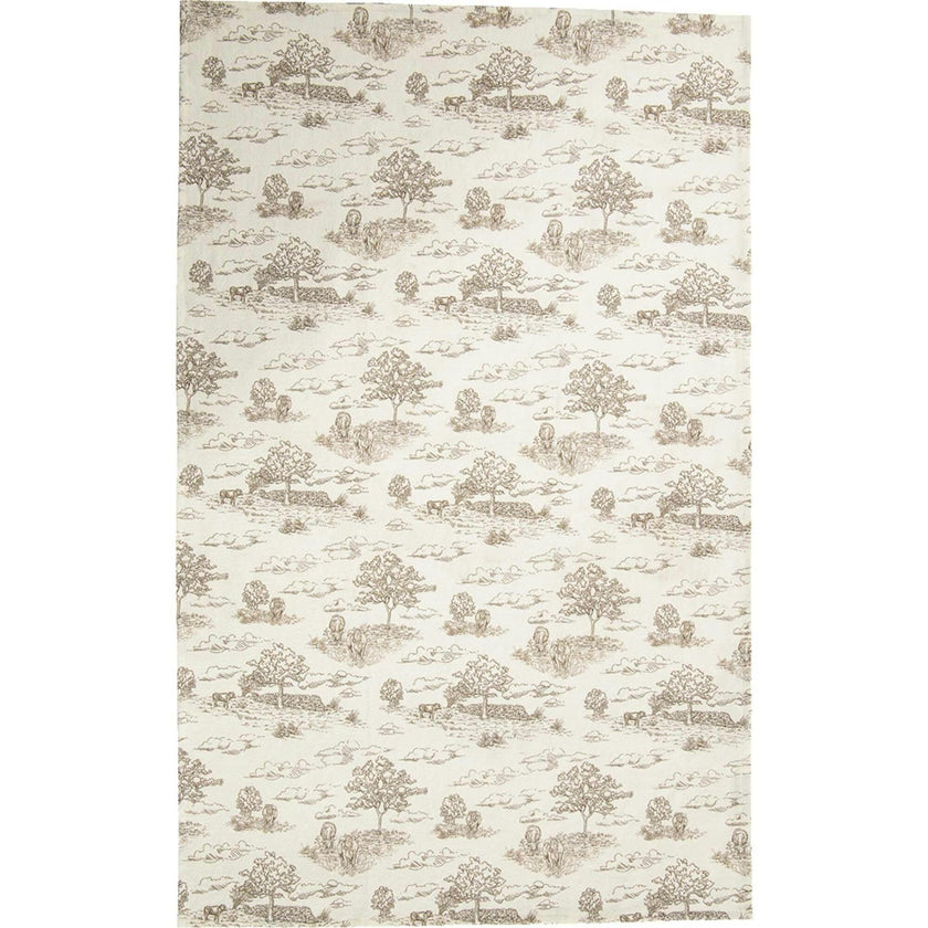 Country Toile Tea Towel