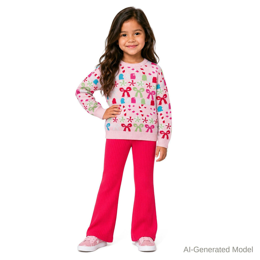 Girls Two-Piece Sweater Set | Christmas Sweets