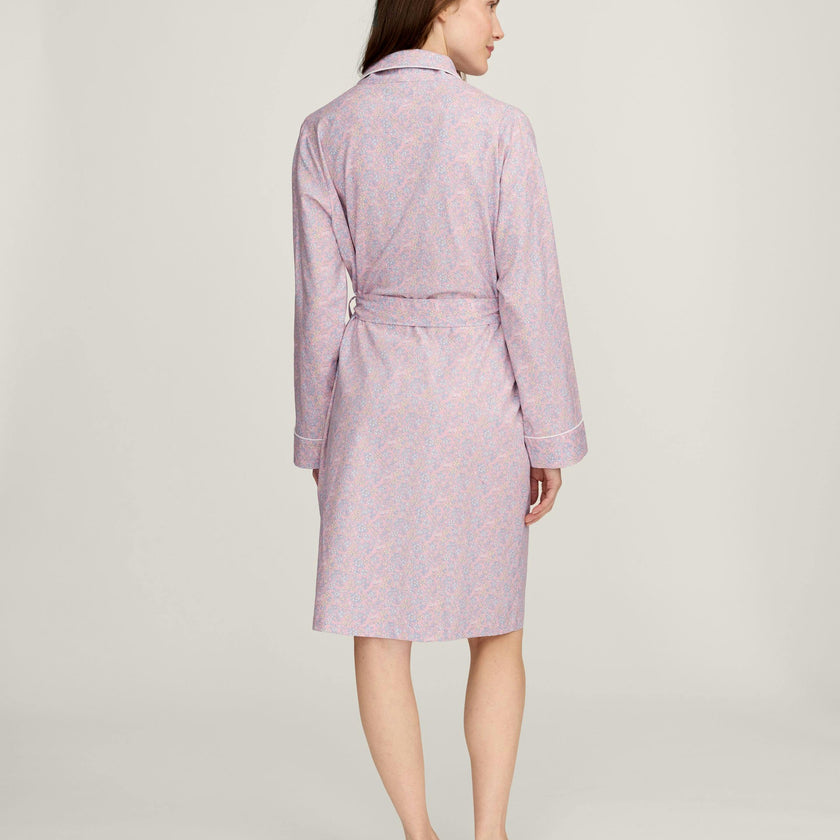 Women’s Twill Robe in Fleur Blush